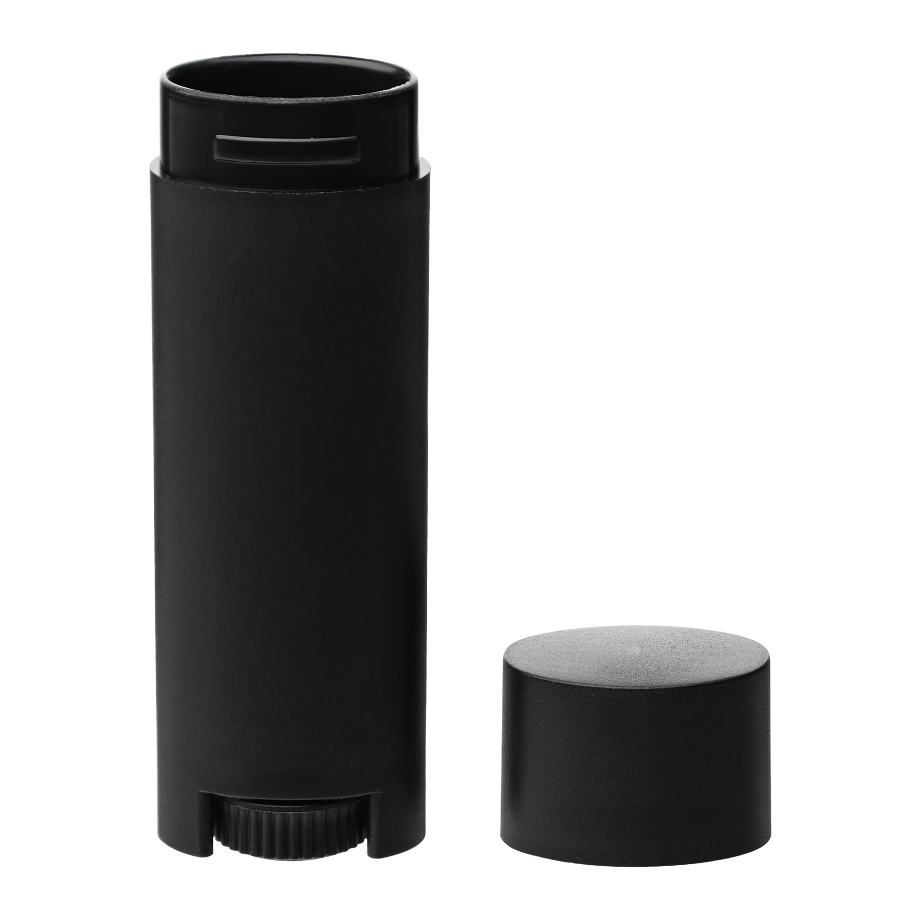 0.15 oz PP Plastic Oval Lip Balm tube with Flat Press On Cap