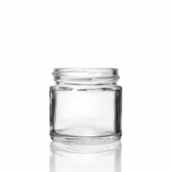 100g 50-400 Clear Glass Straight-Sided Round Jars (120 Jars per Case)