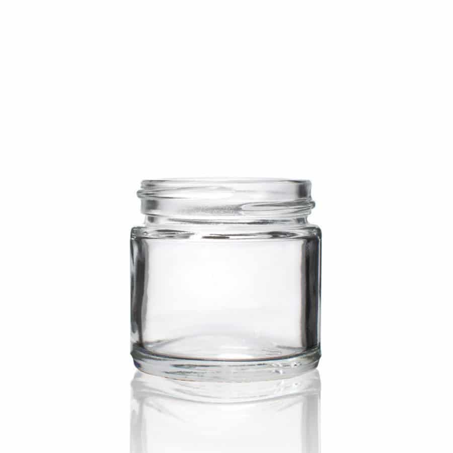 Clear Straight-Sided Glass Jars - 6 oz, Metal Cap