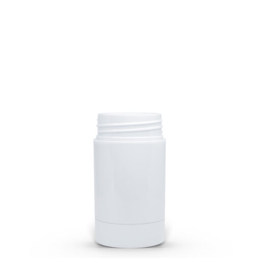 30g White Twist Up Deodorant Tube with White Screw Cap and Disc