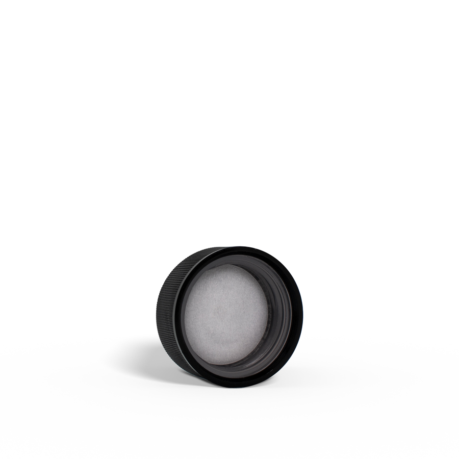 5g_Glass-Concentrate-lid_black-inside-lid-28-400-black-ribbed-child-resistant-plastic-cap-with-liner-container-cosmetic-personal-container-bulk-wholesale-fh-packaging 28-400 Black Ribbed Child-Resistant Plastic Cap with Liner Container Cosmetic Personal Container Bulk Wholesale FH Packaging