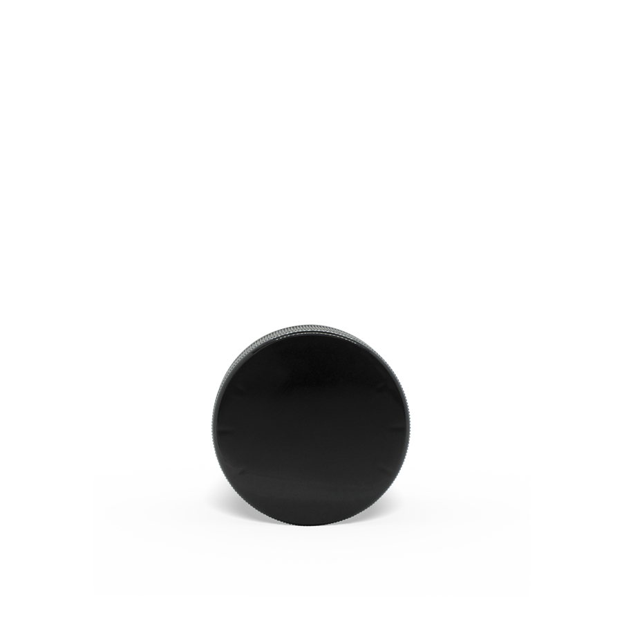 5g_Glass-Concentrate-lid_black-lid 28-400 Black Ribbed Child-Resistant Plastic Cap with Foam Liner for 5ml Concentrate Jar