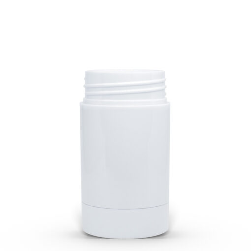 75g White Twist Up Deodorant Tube with White Screw Cap and Disc