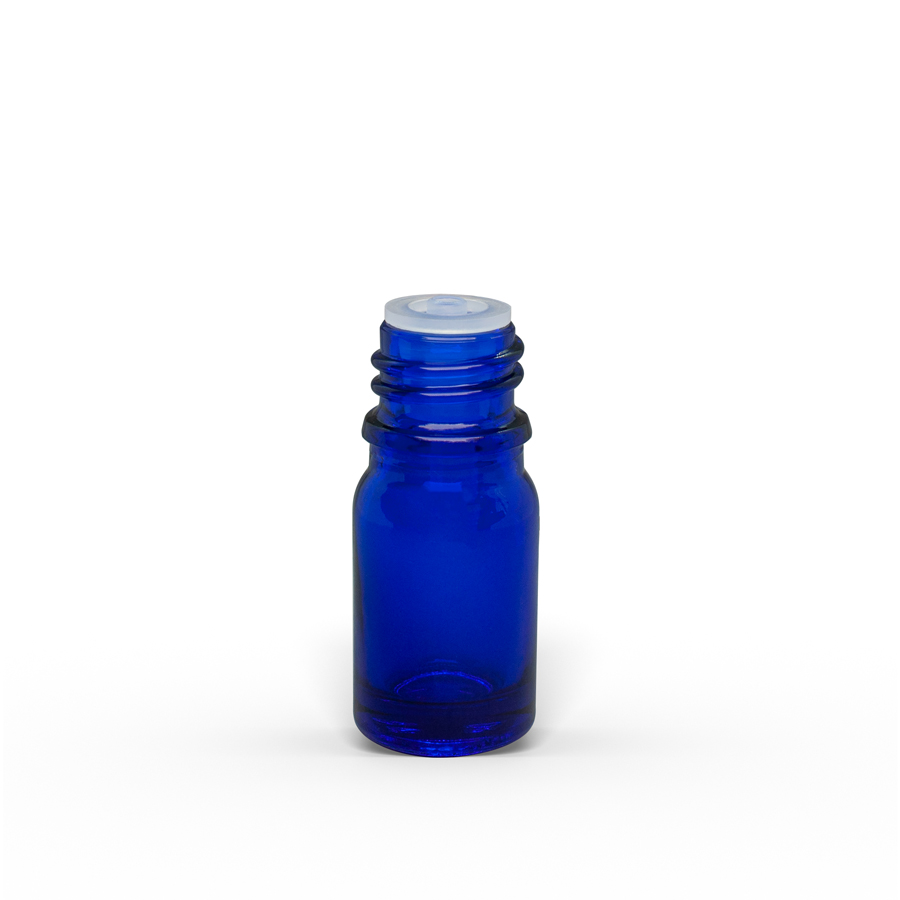 5 ml Cobalt Blue Euro Bottle with Orifice Reducer by FH packaging by FHPKG