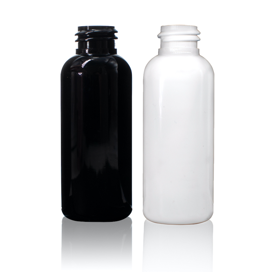 8 oz Black PET Bullet Bottles (Black Screw Top Cap)