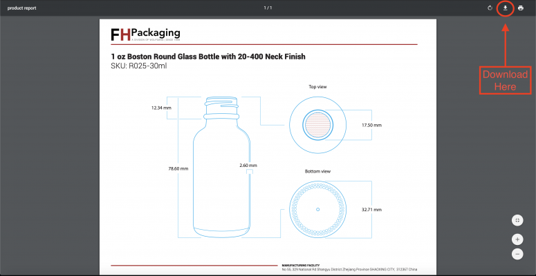 Product Dimensions PDF