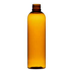 4 oz Amber PET Bullet Round Bottle 20-410 Neck Finish