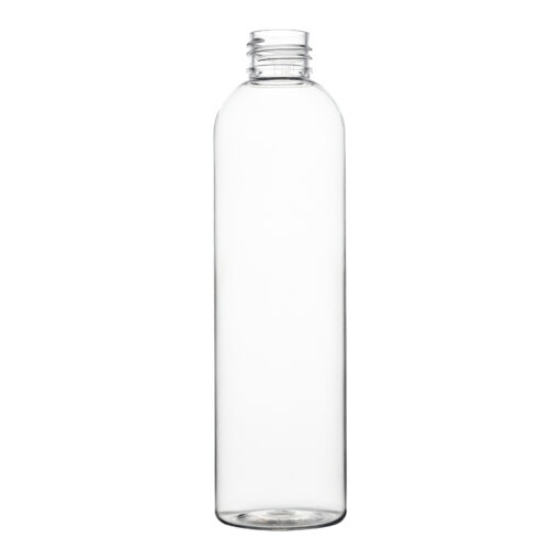 8 oz Clear PET Cosmo Round Bottle 24-410 Neck Finish
