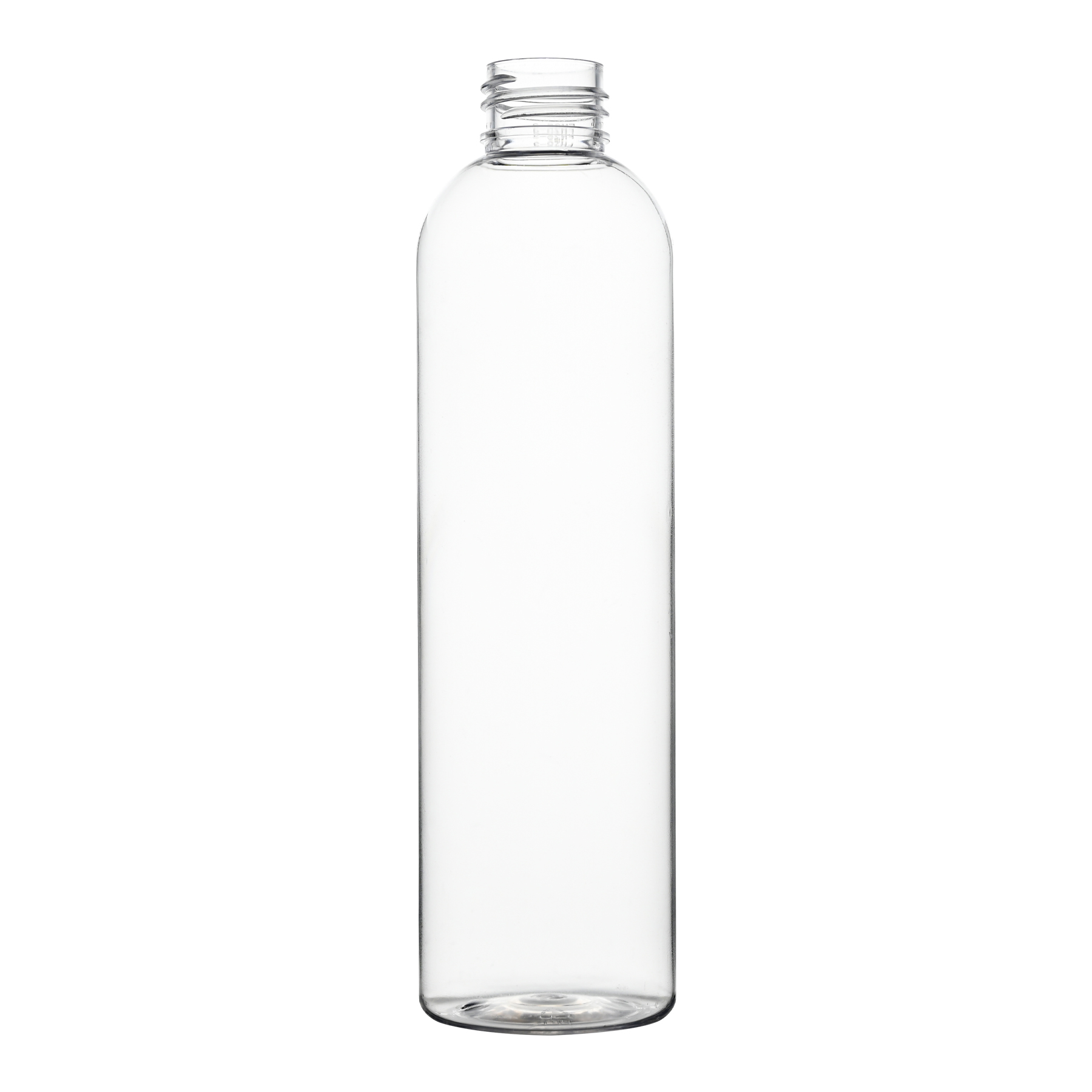 8 oz Clear PET Cosmo Round Bottle 24-410 Neck Finish