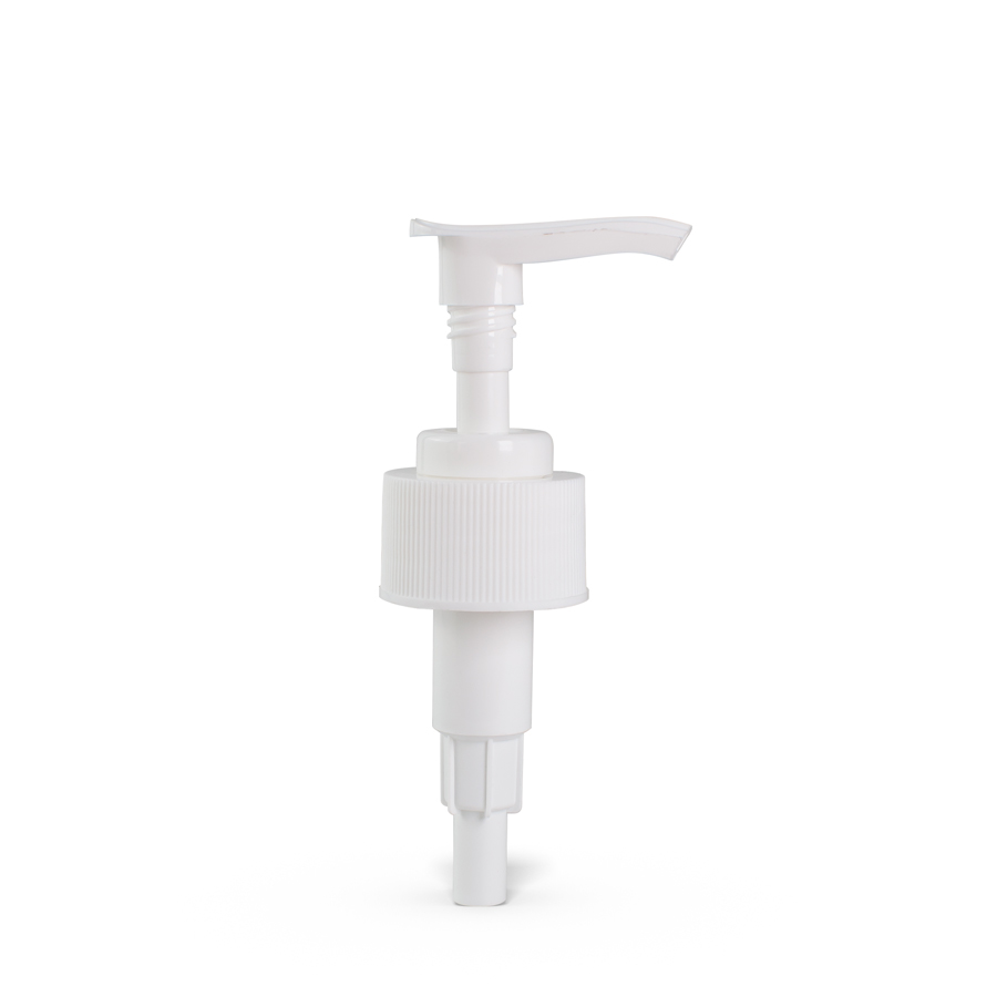 PB11-028-410-28-410-white-ribbed-skirt-saddle-lotion-pump-with-245mm-dip-tube 28-410 White Ribbed Skirt Saddle Lotion Pump with 245mm Dip Tube
