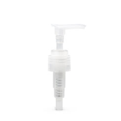 24-410 Clear Ribbed Skirt Saddle Lotion Pump Dispenser with 190mm Dip Tube