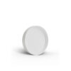White 48-400 PP Smooth Skirt Lid with Foam Liner Bottom