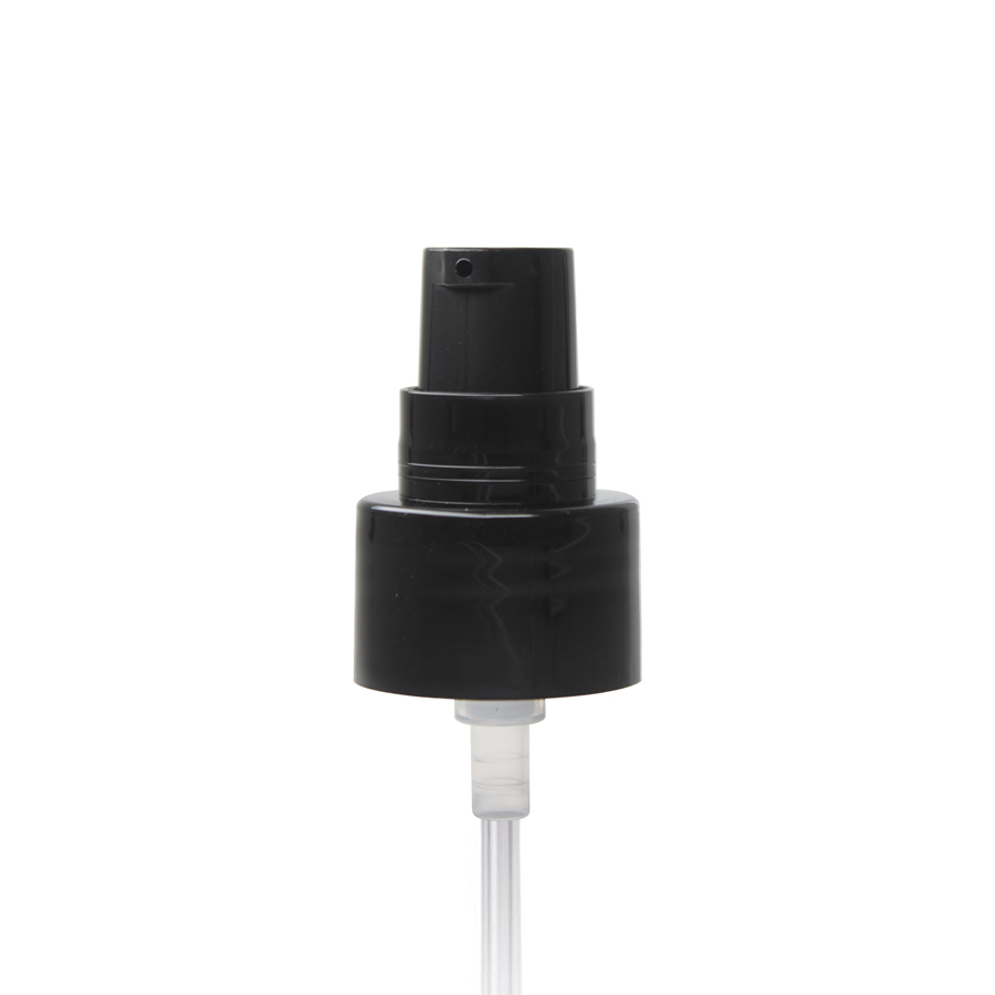 black-24-410-smooth-skirt-dispensing-treatment-pump-with-clear-overcap-and-228mm-dip-tube-cap-off Black 24-410 Smooth Skirt Dispensing Treatment Pump with Clear Overcap and 228mm Dip Tube Cap Off