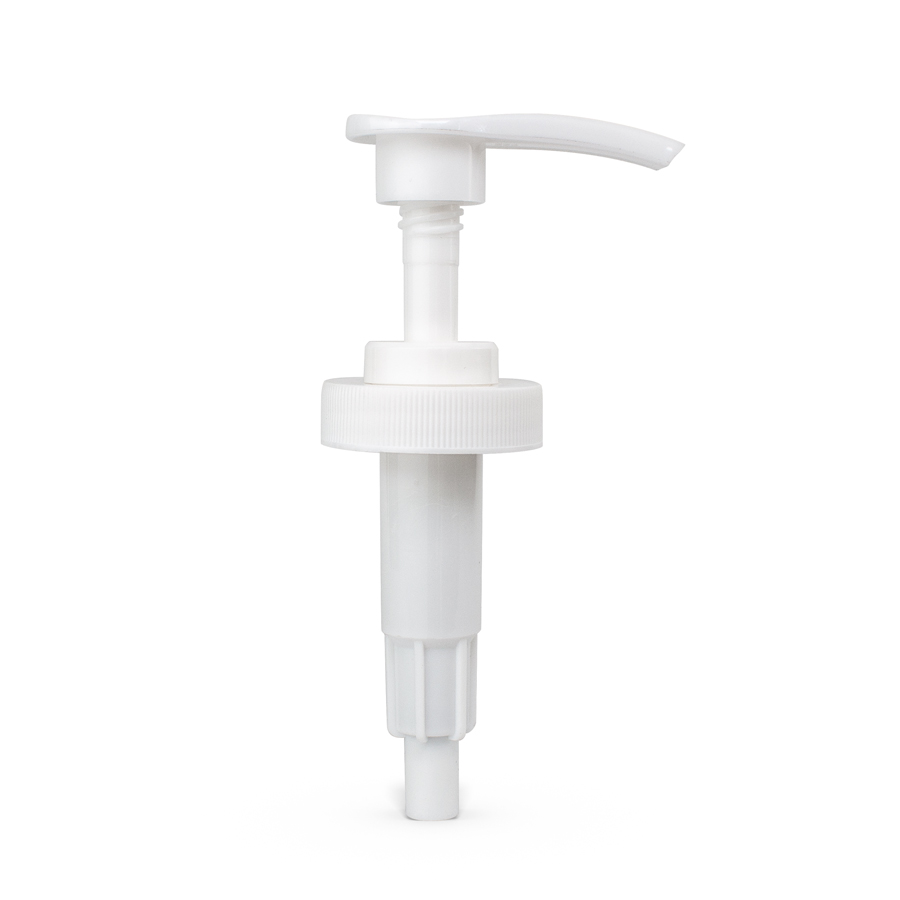 38-400-white-ribbed-skirt-lotion-pump-with-230mm-dip-tube 38-400 White Ribbed Skirt Lotion Pump with 230mm Dip Tube