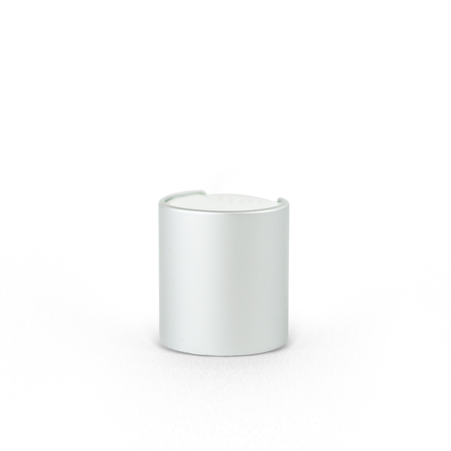 GA12-020-410-White-silver-smooth-wall-disc-top-20-410-pp-unlined-cap_closed Silver Smooth Wall Disc Top 20-410 PP Unlined Cap