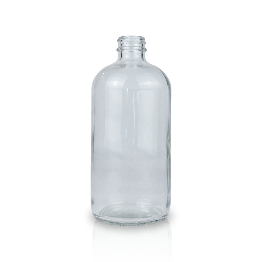 8 Oz Boston Round Glass Bottle With 28-400 Neck Finish | FH Packaging