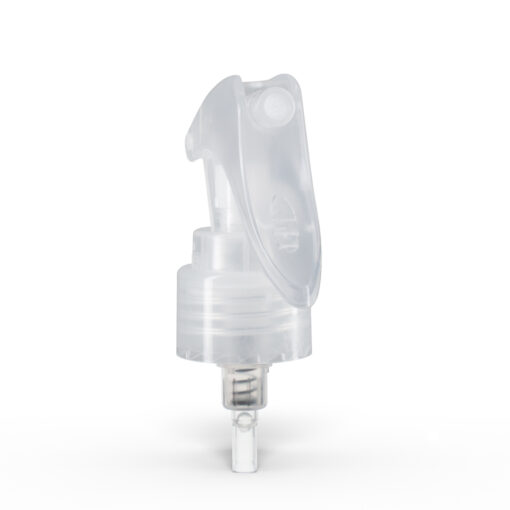 24-410 Clear Mini Fine Mist Trigger Sprayer with Lock Botton and 7.75 inch Dip Tube Front View