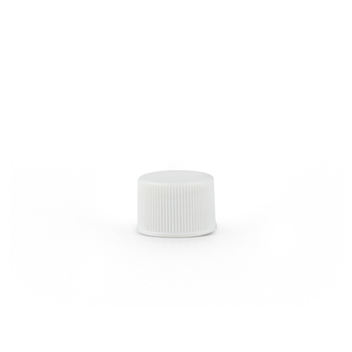 20-400 White Plastic Screw Top Cap with Liner