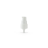 White 20-410 Smooth Skirt Dispensing Treatment Pump with Clear Cap and 100mm Dip Tube No Cap