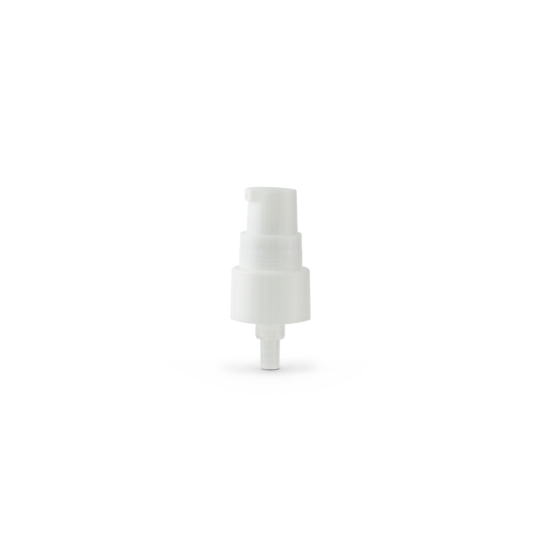 PB203-020-410: 100mm White Smooth white-20-410-smooth-skirt-dispensing-treatment-pump-with-clear-cap-and-100mm-dip-tube-no-cap White 20-410 Smooth Skirt Dispensing Treatment Pump with Clear Cap and 100mm Dip Tube No Cap