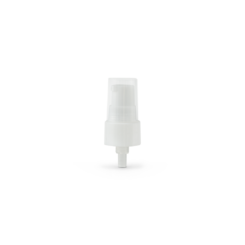 White 20-410 Smooth Skirt Dispensing Treatment Pump with Clear Cap and 100mm Dip Tube