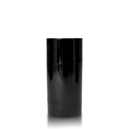 75g Black Twist Up Deodorant Tube with Matte Black Screw Cap and Disc