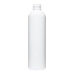 8 oz White PET Cosmo Round Bottle 24-410 Neck Finish