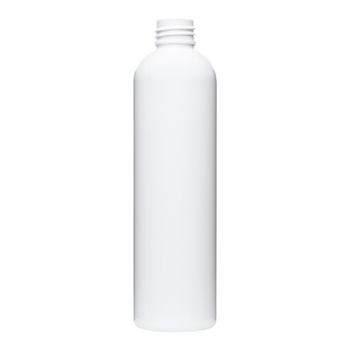 8 oz White PET Cosmo Round Bottle 24-410 Neck Finish
