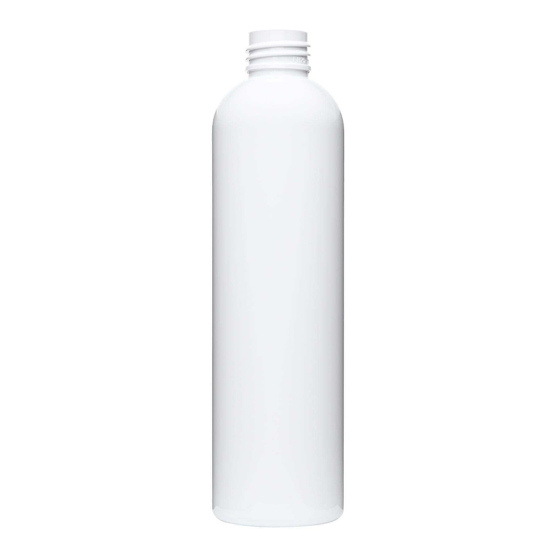 FH0524802 8 oz White PET Cosmo Round Bottle 24-410 Neck Finish