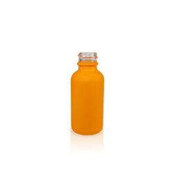 1 oz. Boston Round Glass Bottle 20-400 FRH Packaging Matte Orange Bottle