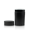 75g Matte Black Plastic Oval Deodorant Stick with Flat Top Cap