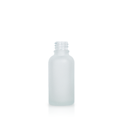 Clear Frosted 30 ml Euro Round Glass Bottle with 18-DIN Finish