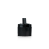 20-410 Black Ribbed Skirt Spouted Dispensing Cap