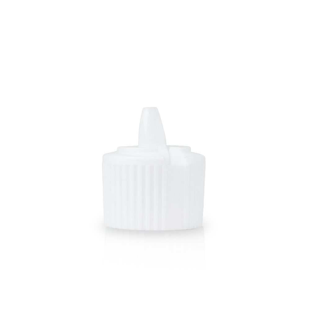 24-410-white-ribbed-skirt-spouted-dispensing-cap-open 24-410 White Ribbed Skirt Spouted Dispensing Cap Open