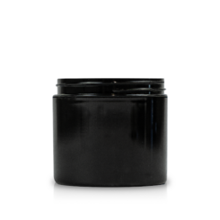 4 oz Black Polypropylene Double Wall Straight Sided Jar