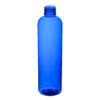 8 oz Cobalt Blue PET Cosmo Round Bottle 24-410 Neck Finish tilted view