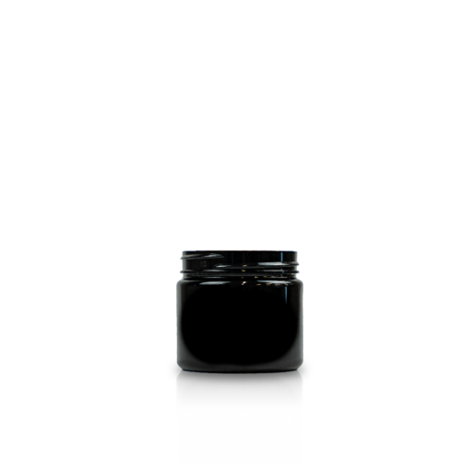 2 oz Black PET Straight Sided Jar 48-400 Neck Finish