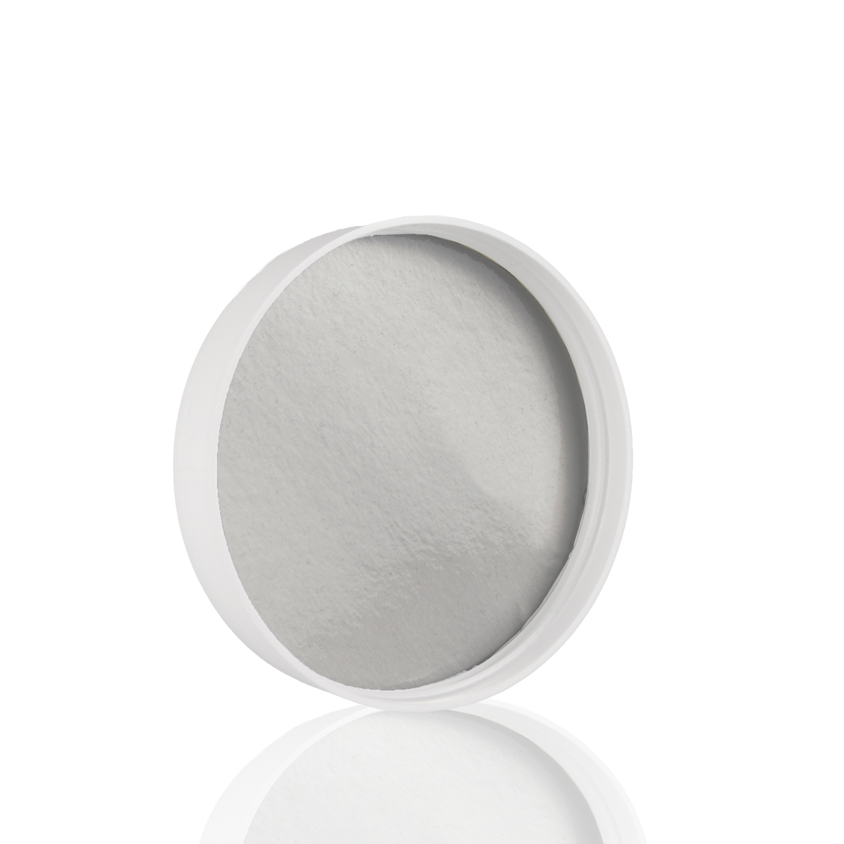 White PP Plastic 120-400 Smooth Skirt Lid with HIS liner