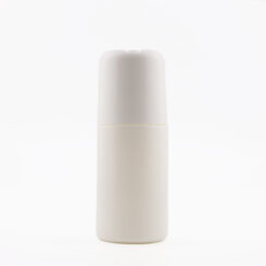 2oz White HDPE Roll-on Set (Bottle, Cap, and Ball)