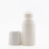 2oz White HDPE Roll-on Bottle, Cap, and Ball Set