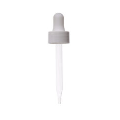 20-400 White PP Plastic Smooth Skirt Dropper with 76 mm Straight Glass Pipette
