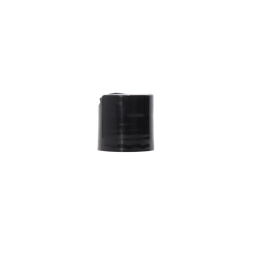 24-410 Black Smooth Disc Top Cap with HIS-1 Liner closed lid