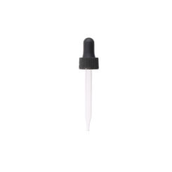 18-400 Black PP Plastic Dropper with 77mm Glass Pipette