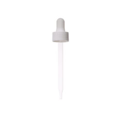 20-400 White PP Plastic Smooth Skirt Dropper with 91 mm Straight Glass Pipette