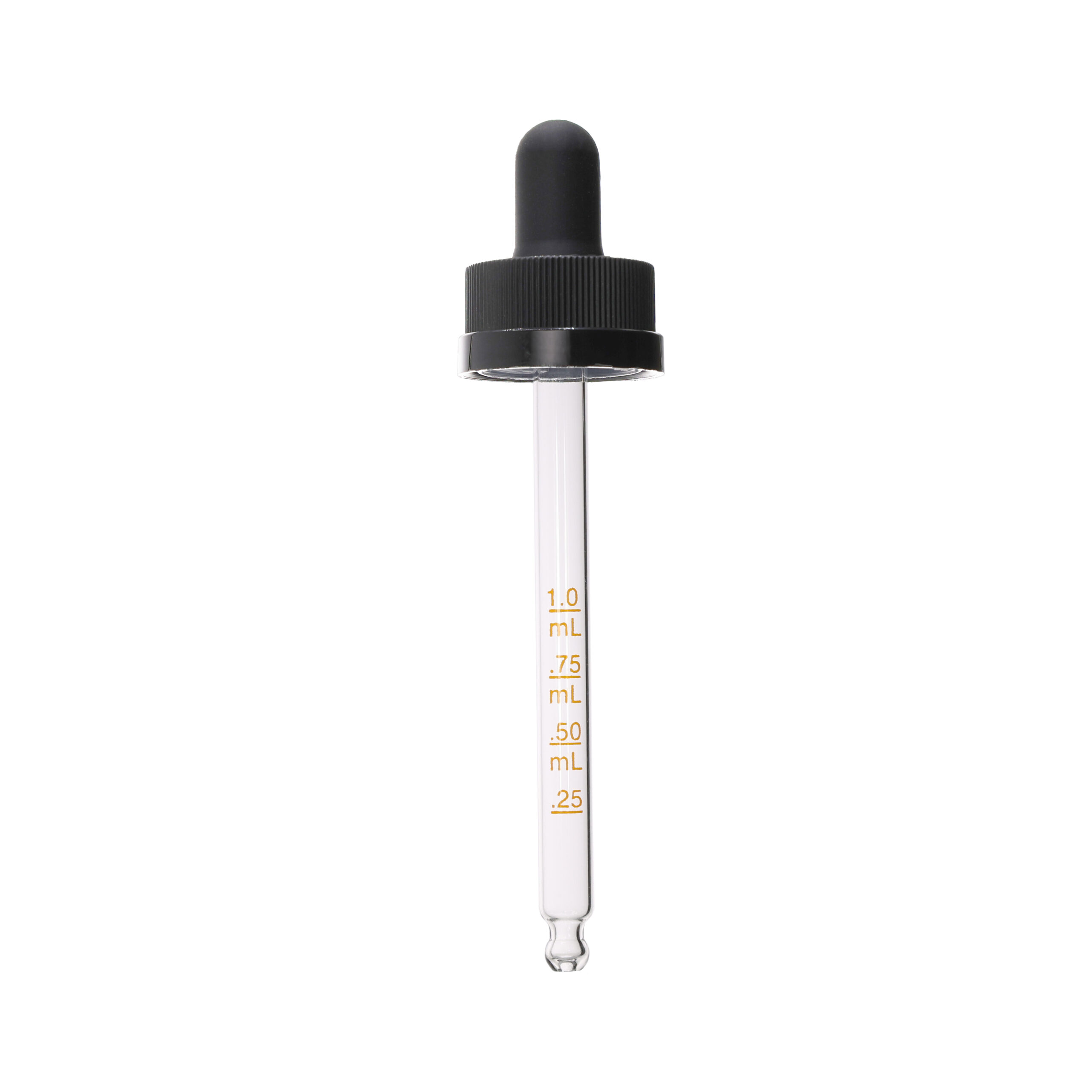 20-400 Black PP Plastic Child Resistant Dropper with 91 mm Round Tip Medical Graduated Glass Pipette 20-400 Black PP Plastic Child Resistant Dropper with 91mm Round Tip Medical Graduated Glass Pipette