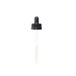 22-400 Black PP Plastic Child Resistant Dropper NRB with 109 mm Straight Medical Graduated Glass Pipette