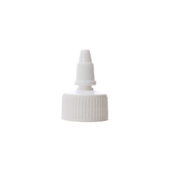 28-410 White PP Plastic Twist Top Cap with PE Liner