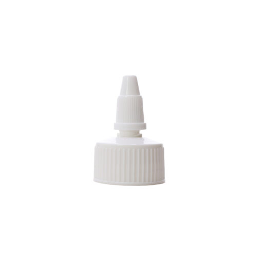 28-410 White PP Plastic Twist Top Cap with PE Liner