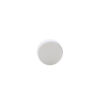 top view 38-400 White PP Ribbed Skirt Cap with HIS Liner