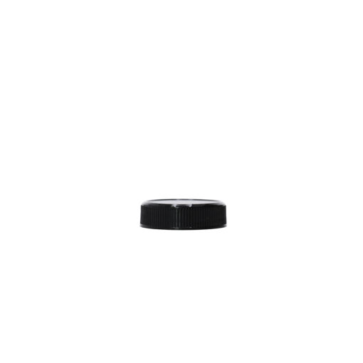 side view 38-400 Black PP Ribbed Skirt Cap with Liner